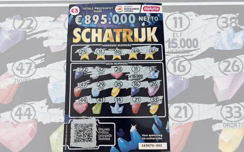 Op dit Kraslot viel een Hoofdprijs