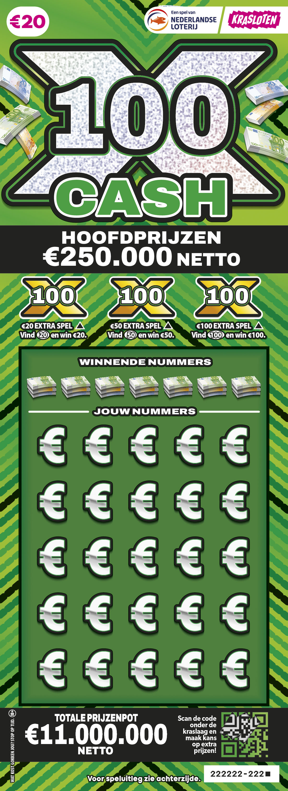 100x Cash Kraslot