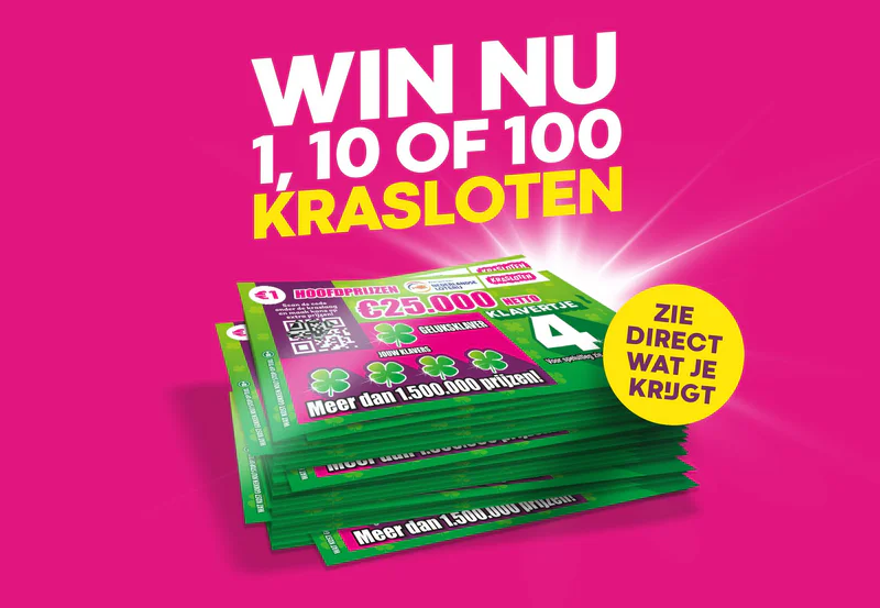 Win 1, 10 of 100 Krasloten