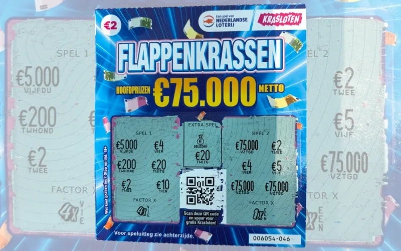 Op dit Kraslot viel een Hoofdprijs